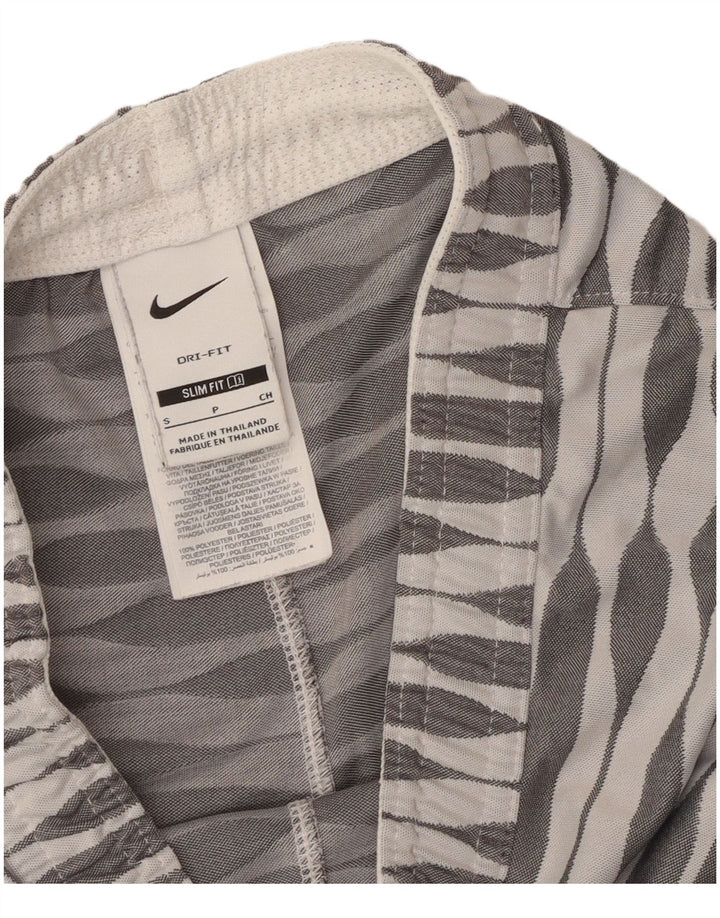 Nike Herre Dri Fit Slim Fit Sportshorts Små Grå Geometrisk Polyester