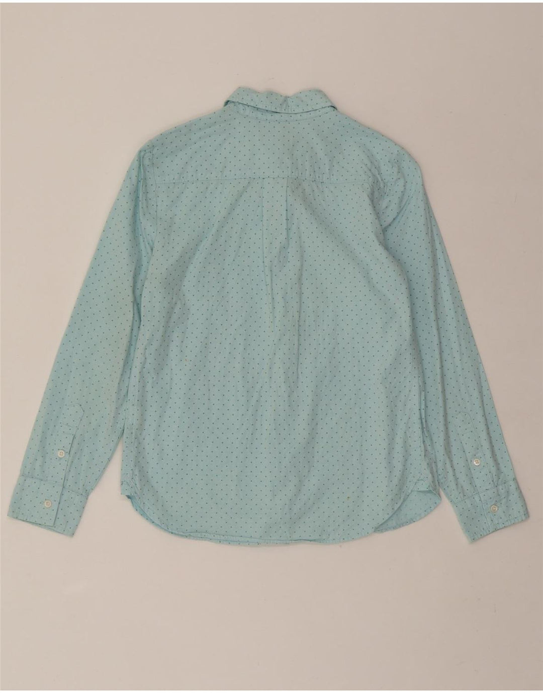 J. CREW Womens Shirt US 00 2XS Turquoise Polka Dot Cotton Vintage J. Crew and Second-Hand J. Crew from Messina Hembry 