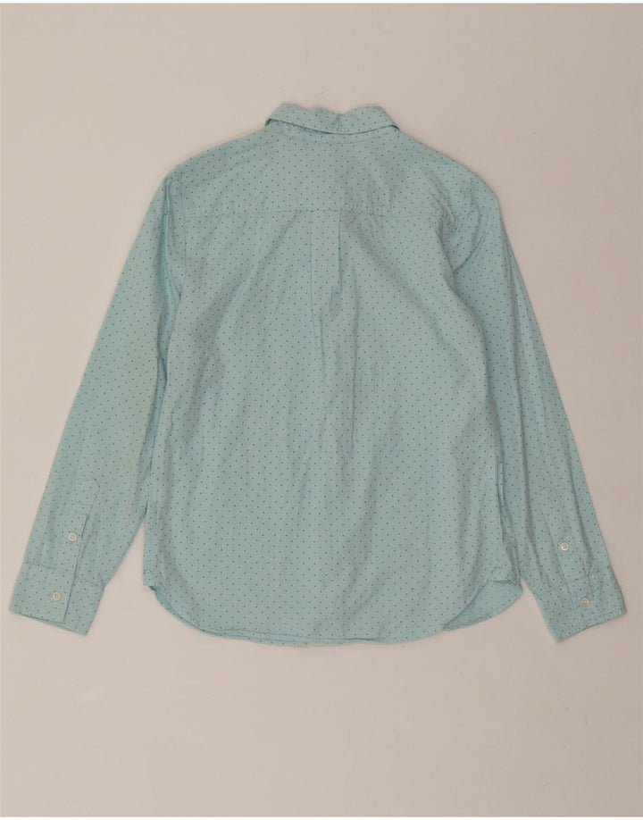 J. CREW Womens Shirt US 00 2XS Turquoise Polka Dot Cotton Vintage J. Crew and Second-Hand J. Crew from Messina Hembry 