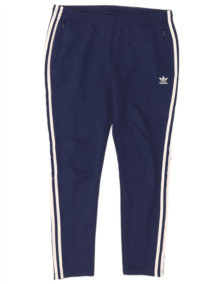 Adidas Dame træningsdragt Bukser UK 14 Large Navy Blue Polyester