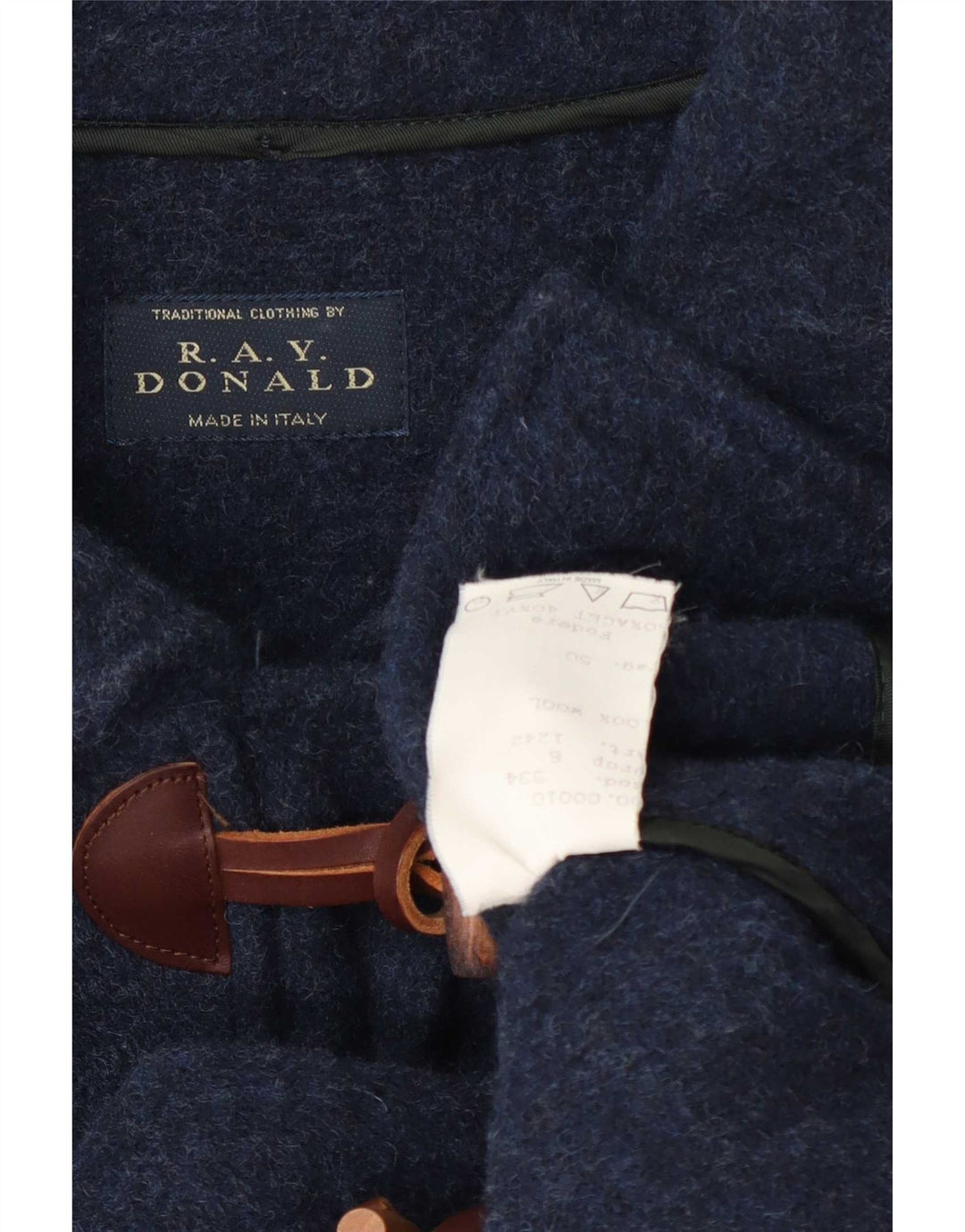 Vintage Duffle Coat til mænd IT 50 Stor marineblå uld