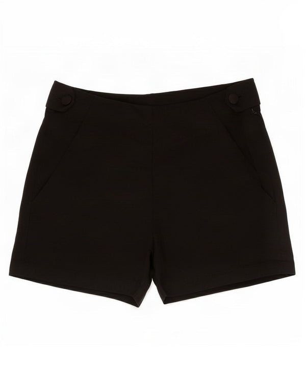 Topshop Dame Højtalje Casual Shorts UK 10 Small W28 Sort