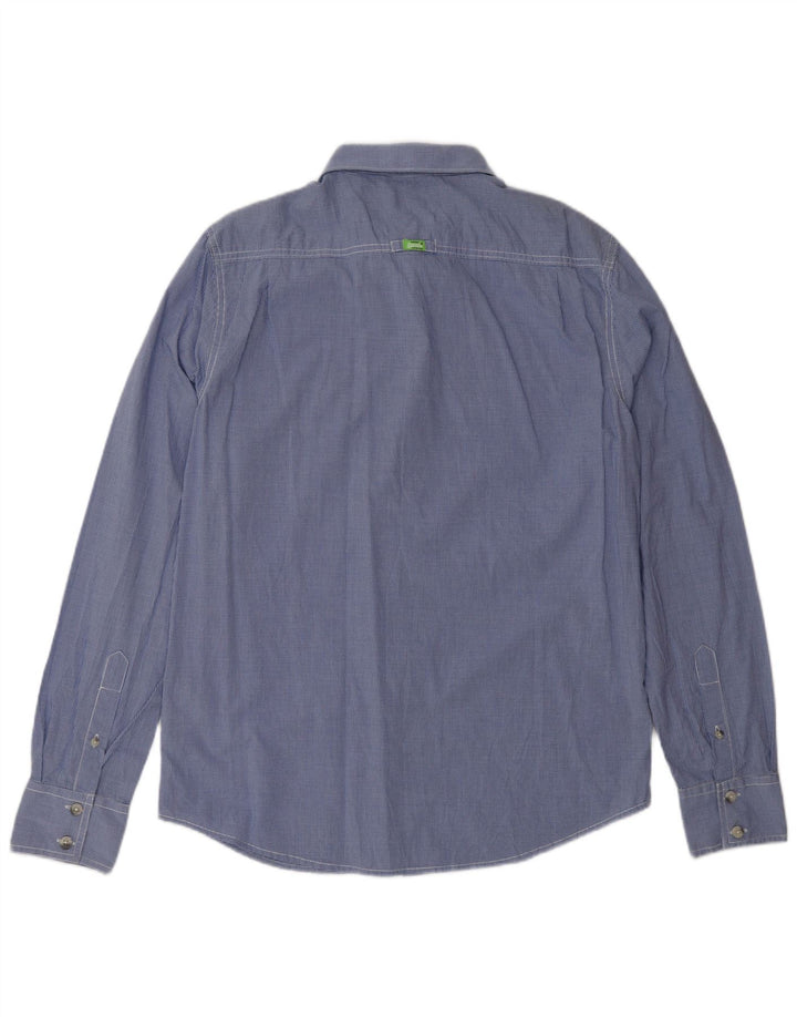SUPERDRY Herreskjorte XL Blå Gingham Bomuld