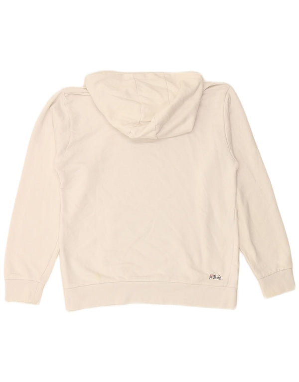 FILA Grafisk hættetrøje til drenge 15-16 år Hvid bomuld