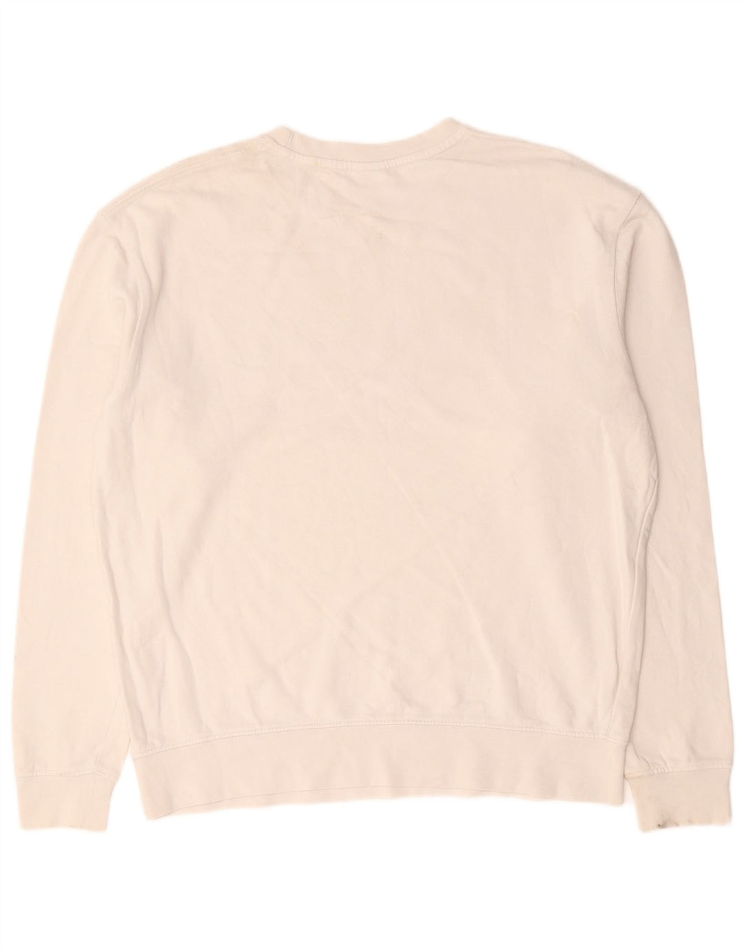 Zara Herre Sweatshirt Jumper Large White Colourblock Bomuld