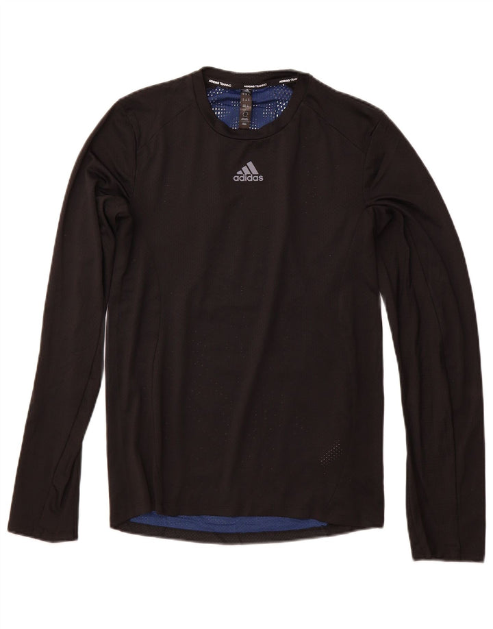 ADIDAS Mens Top Long Sleeve XS Black Polyester