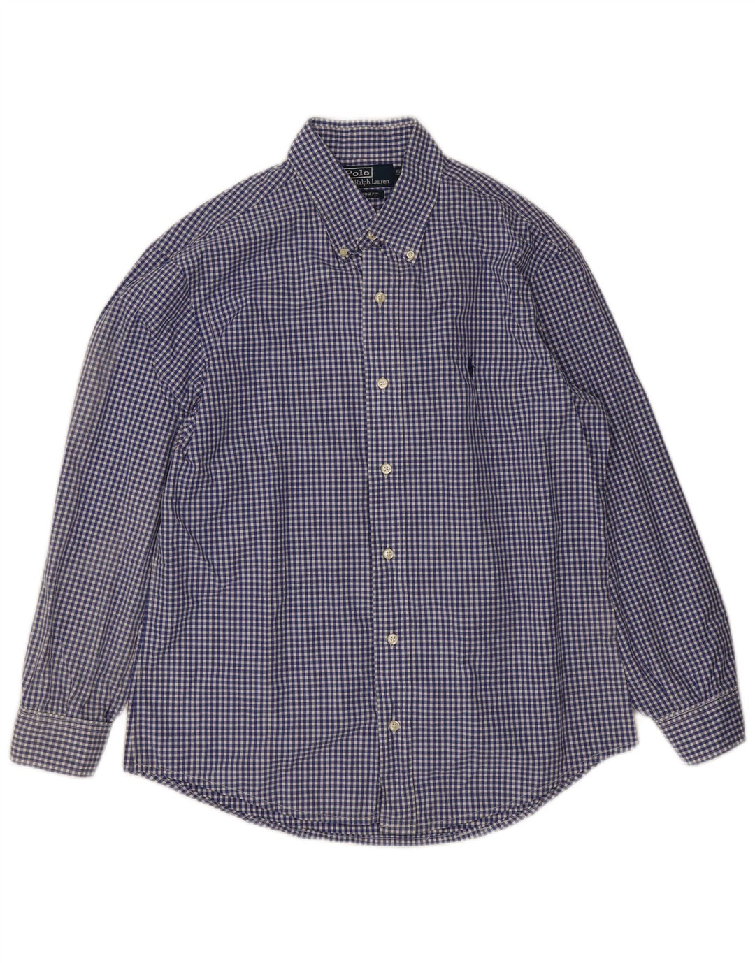 Polo Ralph Lauren herreskjorte str. 39 15 1/2 Medium Marineblå Gingham