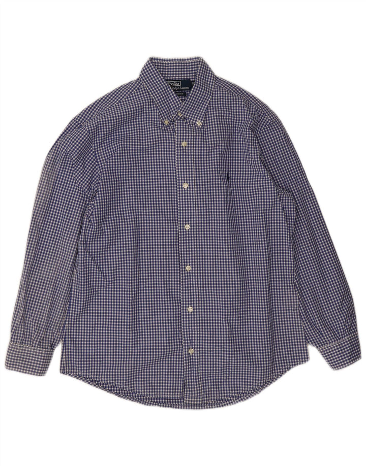 Polo Ralph Lauren herreskjorte str. 39 15 1/2 Medium Marineblå Gingham