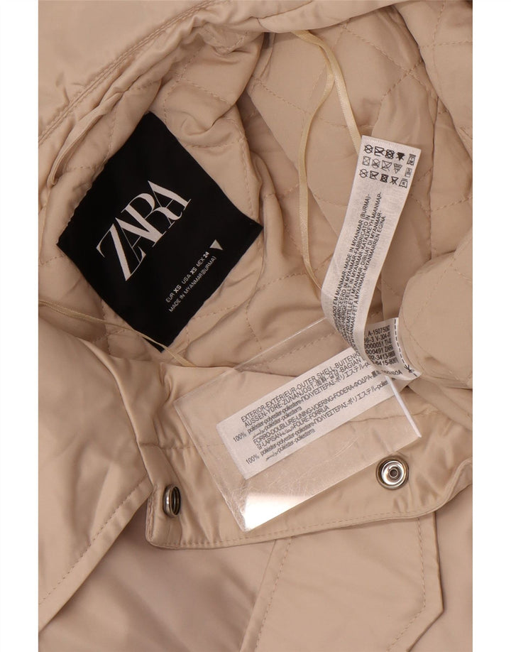 Zara Womens Oversized Bolero Jacket UK 6 XS Off White Polyester