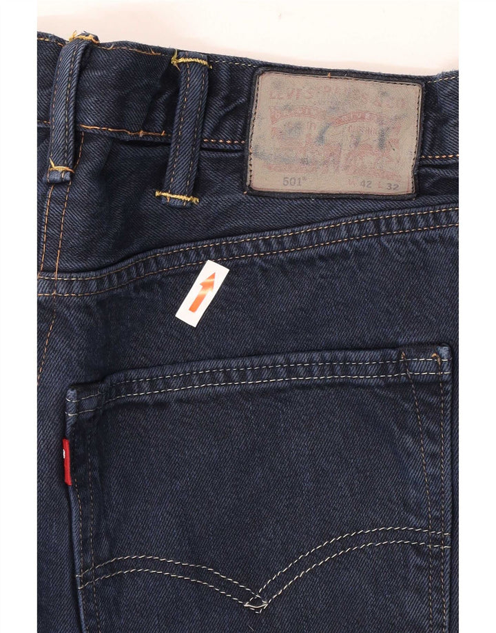 Levi's Herre 501 Straight Jeans W42 L32 Marineblå
