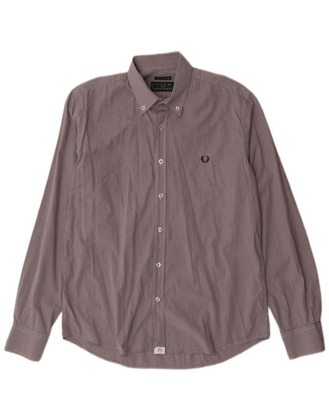 Fred Perry Herre Slim Fit skjorte XL flerfarvet ternet bomuld