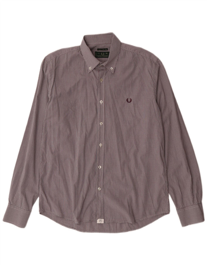 Fred Perry Herre Slim Fit skjorte XL flerfarvet ternet bomuld