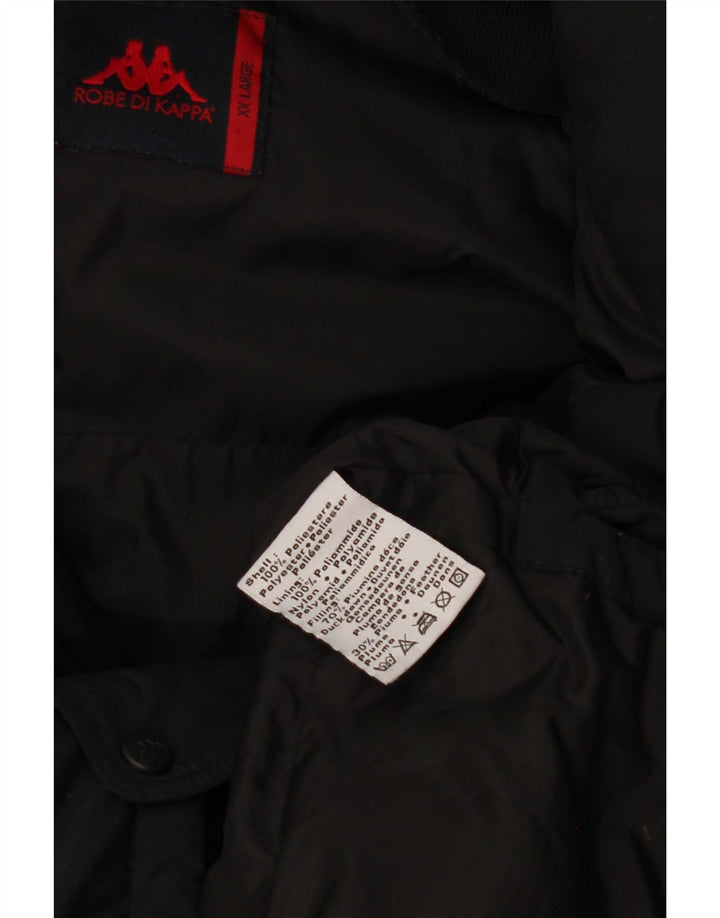 Kappa Herre Polstret Frakke UK 44 2XL Sort Polyester