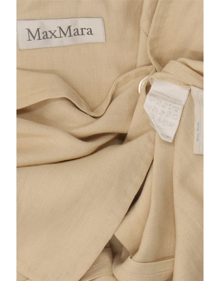 Max Mara Dame 1 Knap Blazer Jakke UK 16 Stor Beige