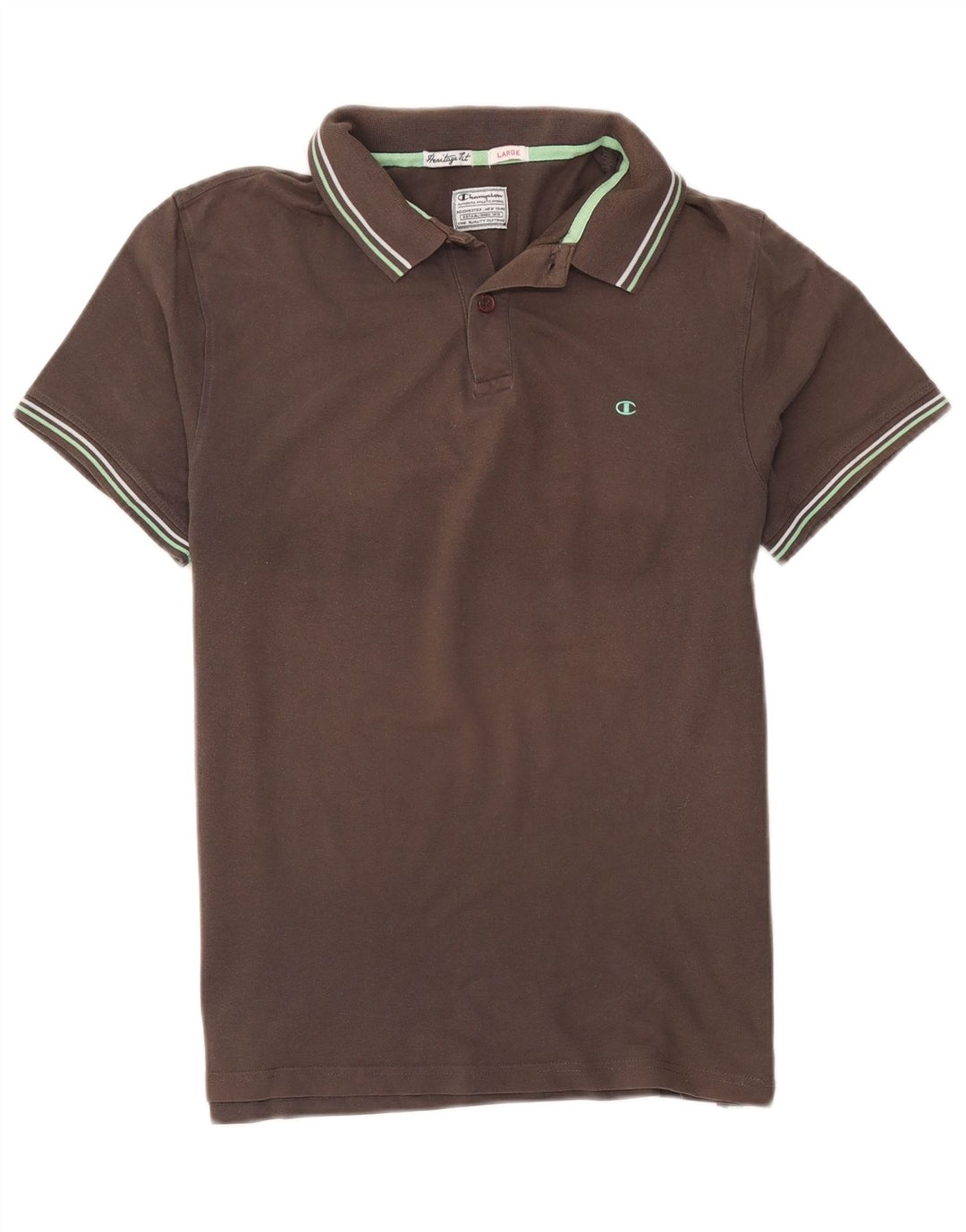 Champion Heritage Fit Polo Shirt Large Grå