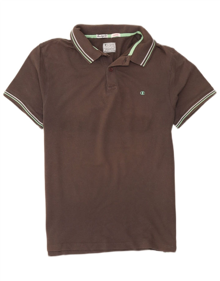 Champion Heritage Fit Polo Shirt Large Grå