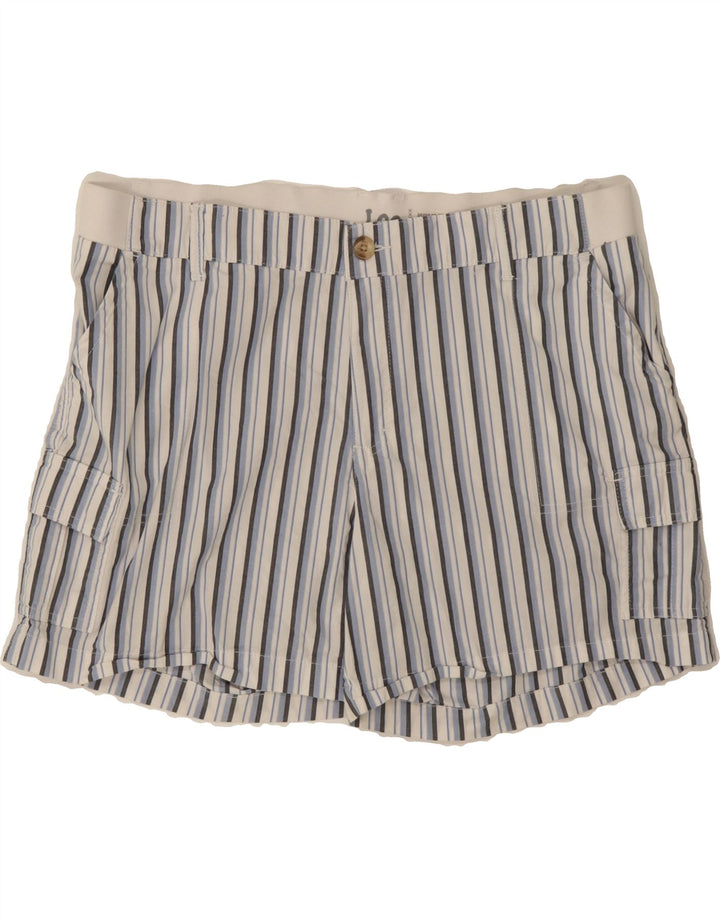 LEE Womens Mid Rise Regular Fit Cargo Shorts US 18 2XL W40  Blue Striped Vintage Lee and Second-Hand Lee from Messina Hembry 