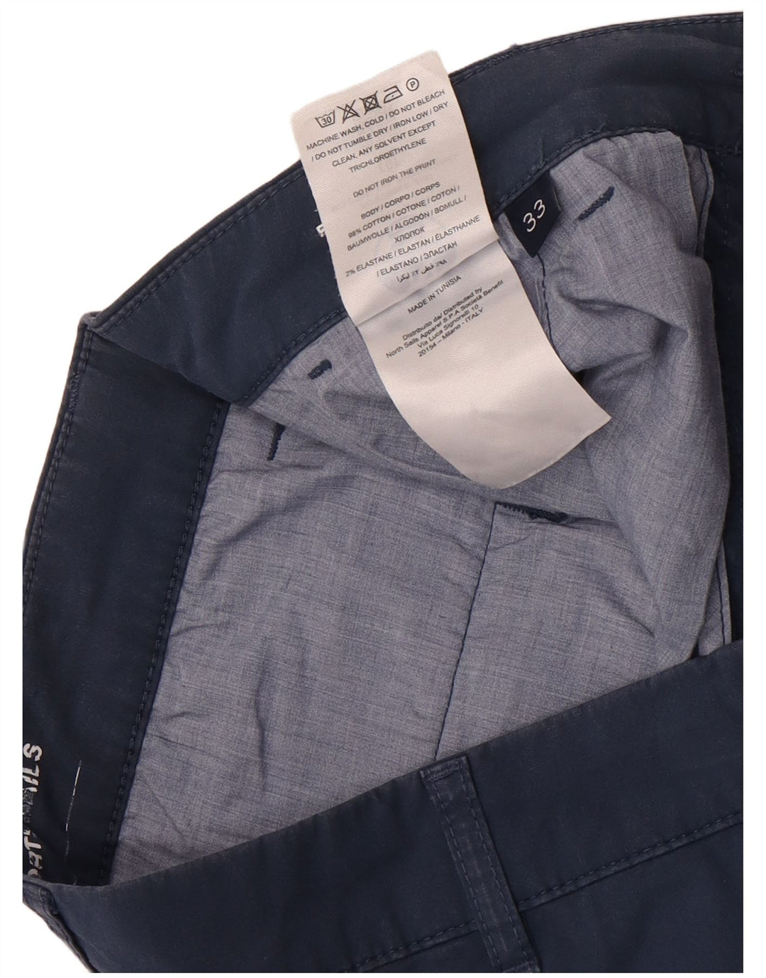 North Sails Herre Regular Fit Chino Shorts W33 Medium Navy Blue Bomuld
