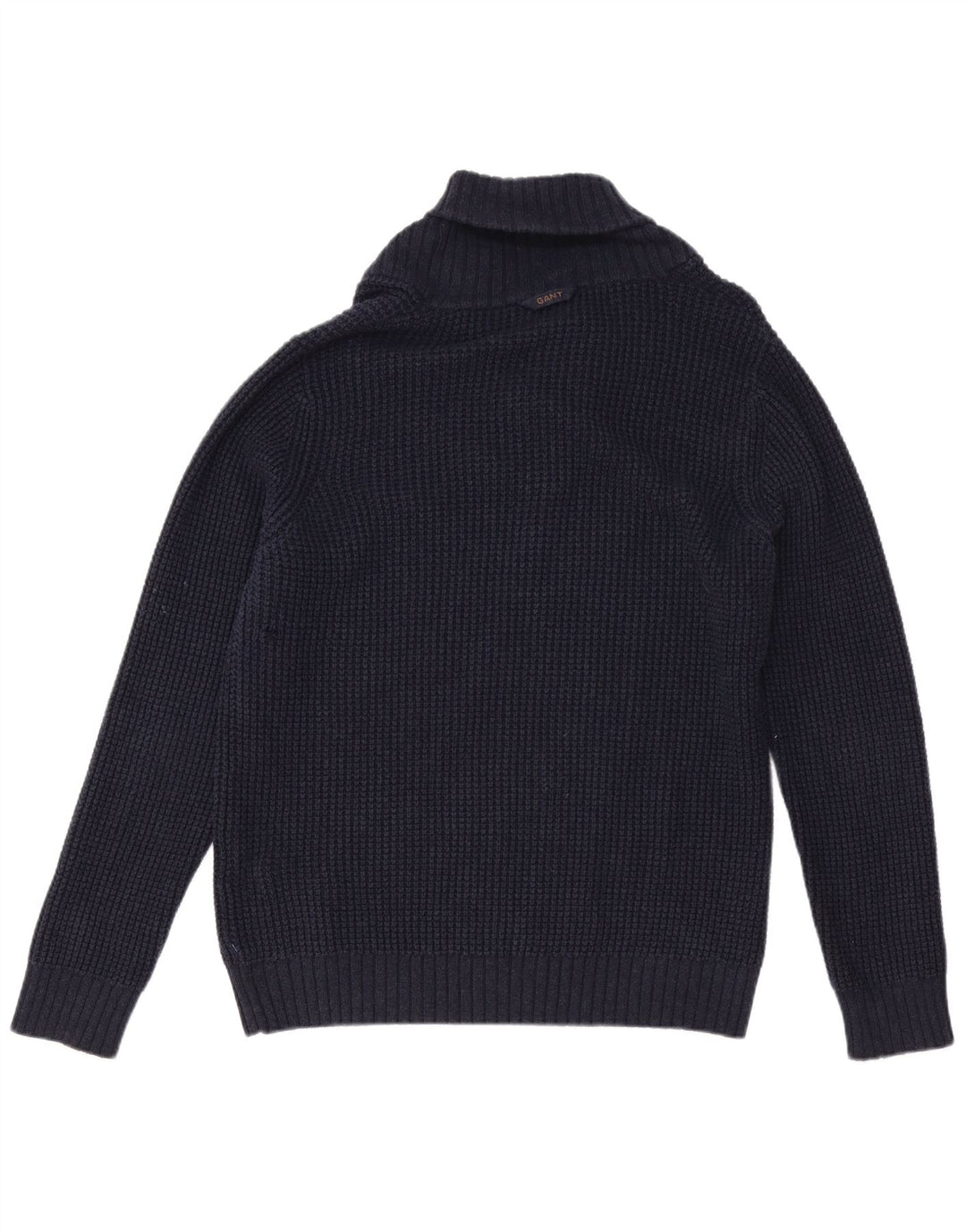 Gant Herre Sjal Hals Jumper Sweater Medium Navy Blue Bomuld