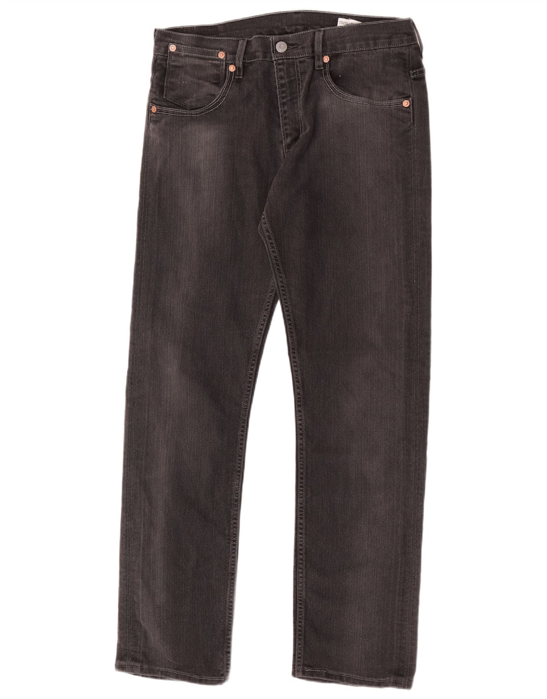 Levi's Herre 504 Straight Jeans W32 L34 Grå Bomuld