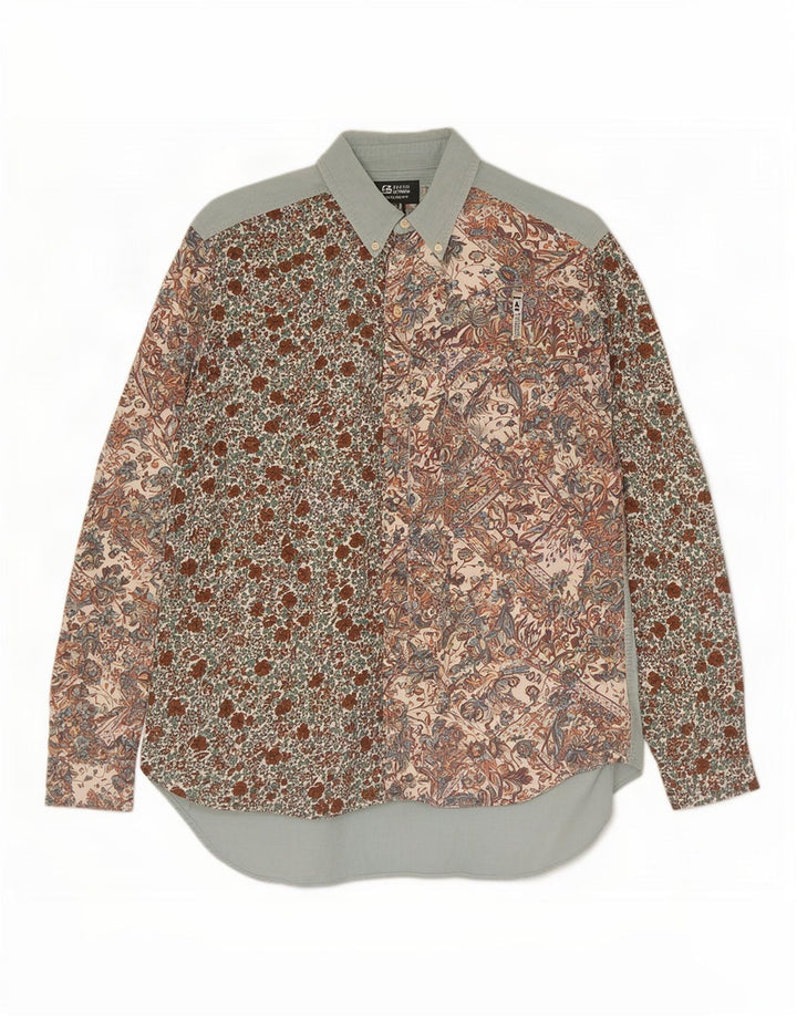 Verte Vallee Herre Corduroy Shirt Medium Multicolored Floral