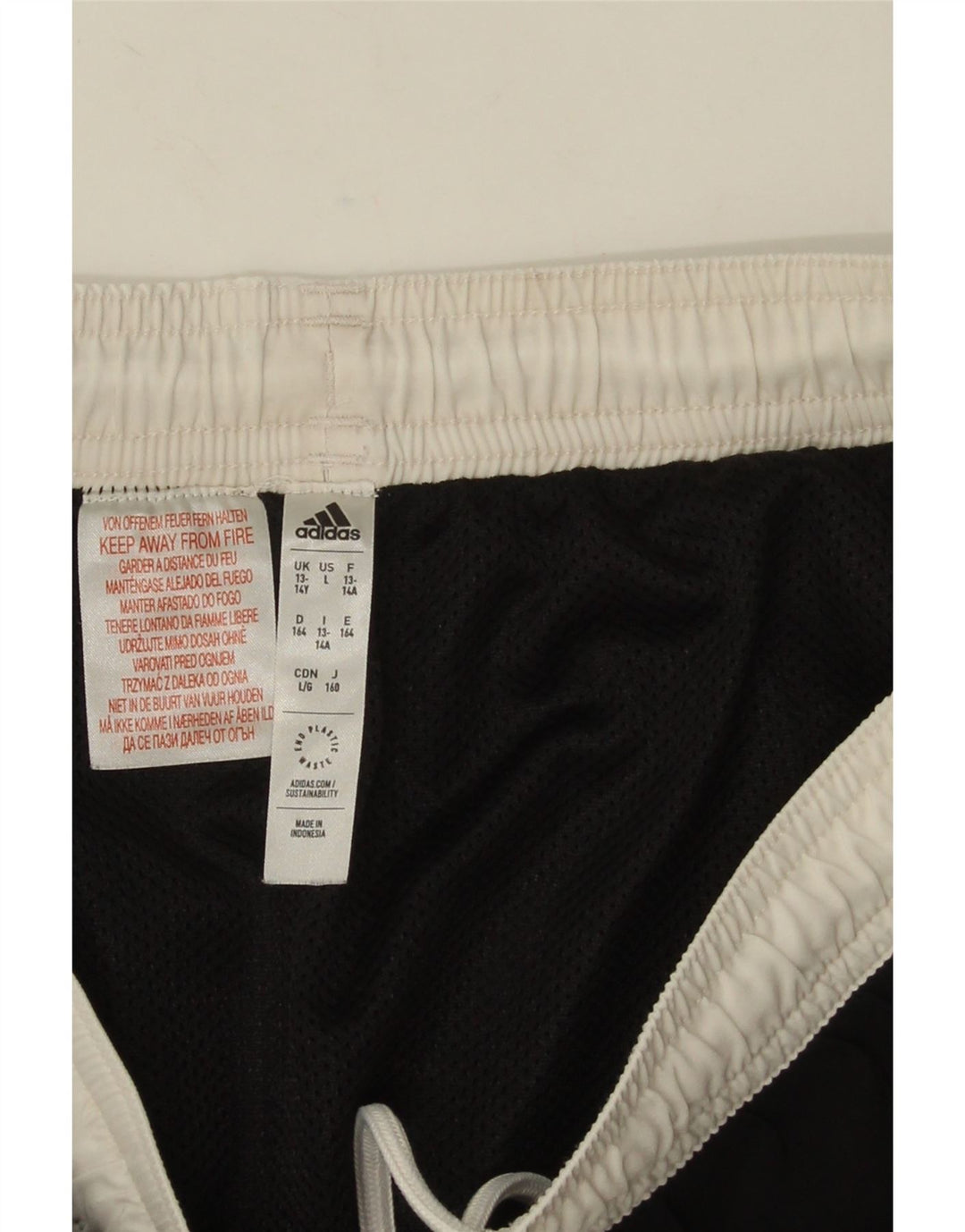 Adidas Boys Sports Shorts 13-14 år Sort Colourblock Polyester