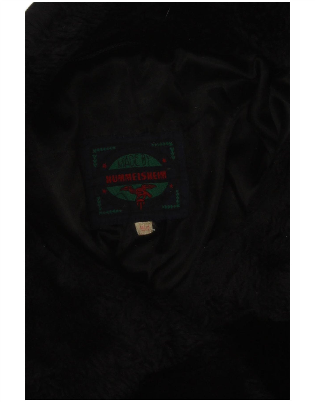 Vintage Dame imiteret Pels Overfrakke UK 12 Medium Navy Blue