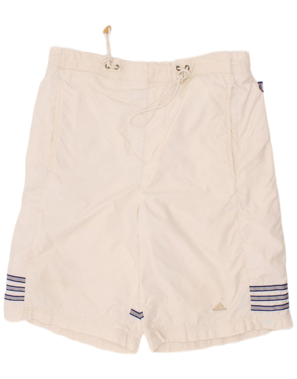 Adidas Badeshorts til drenge 13-14 år Hvidstribet polyester