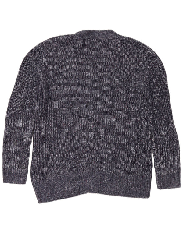 Marks & Spencer Dame Cardigan Sweater UK 14 Medium Navy Blue Flecked