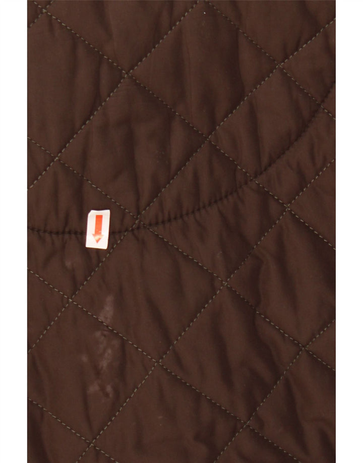 BARBOUR Herre quiltet jakke UK 40 Stor brun polyester