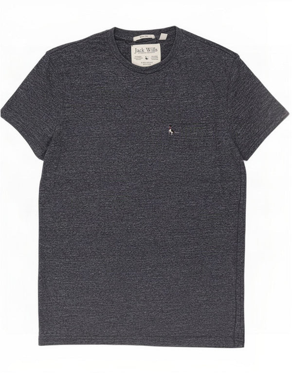 Jack Wills Herre T-shirt Top XS Navy Blue Flecked Cotton