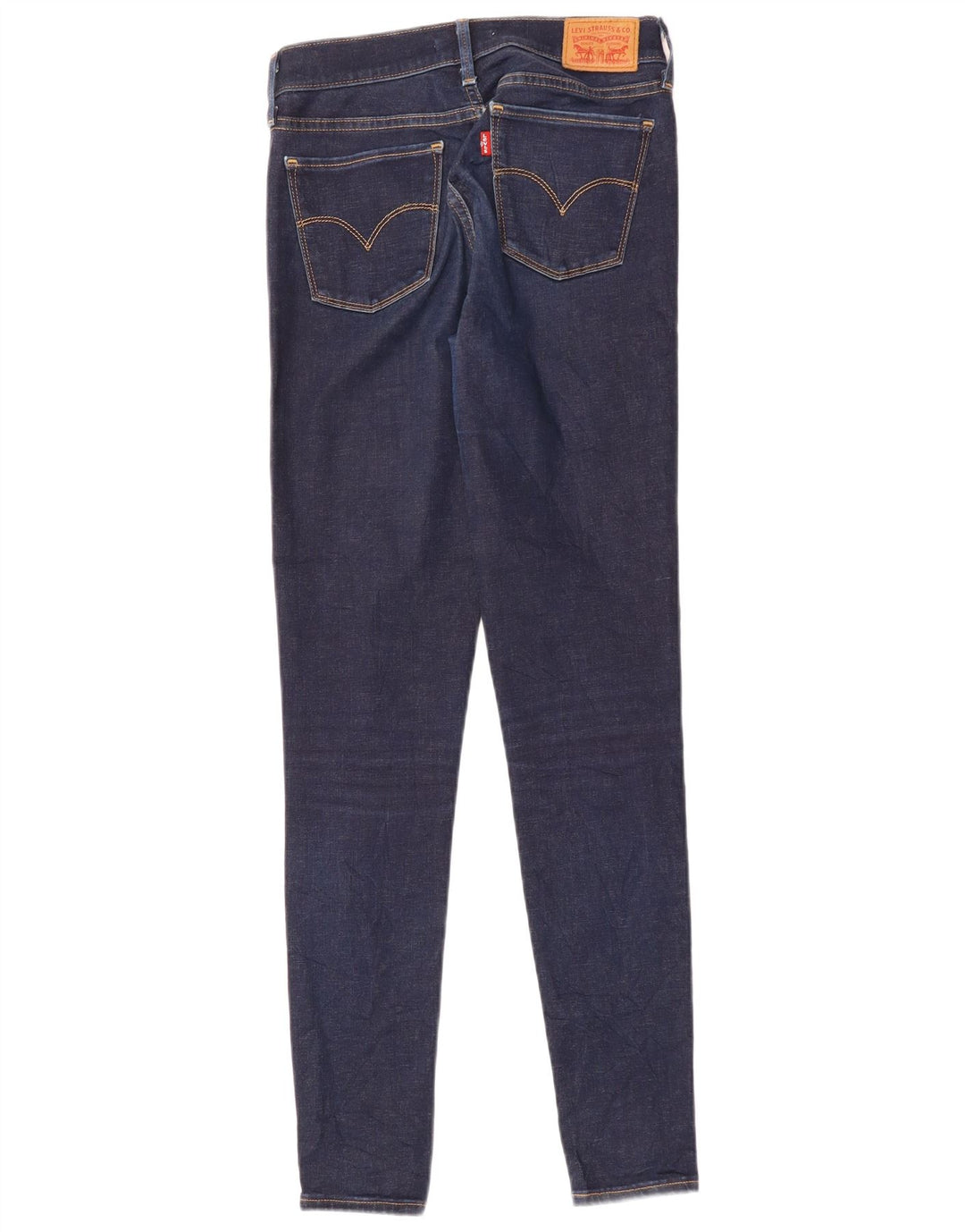 LEVI'S Dame 710 Super Skinny Jeans W28 L30 Marineblå Bomuld