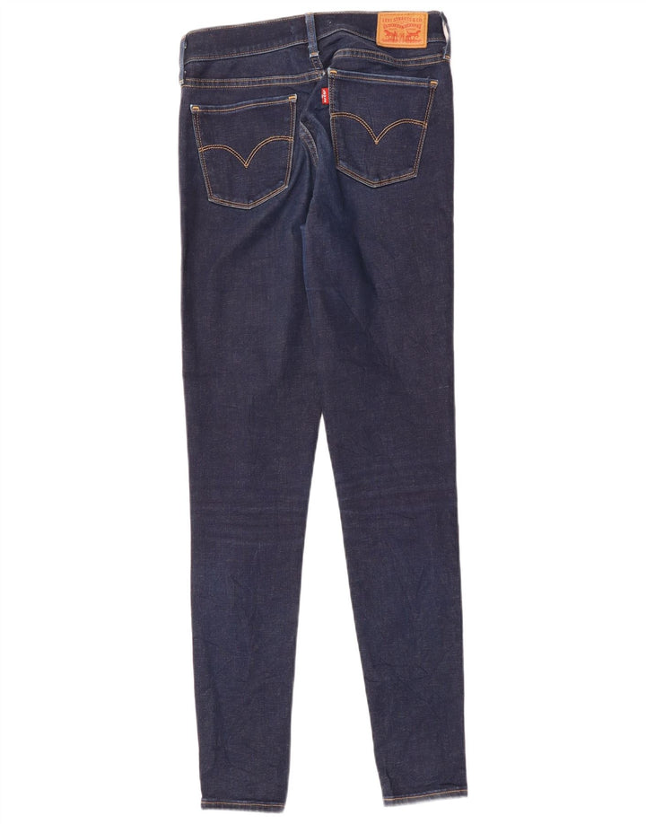 LEVI'S Dame 710 Super Skinny Jeans W28 L30 Marineblå Bomuld