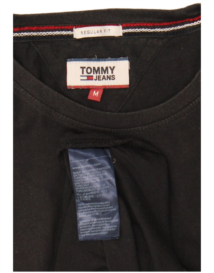 Tommy Hilfiger Herre Regular Fit T-Shirt Top Medium Sort Bomuld