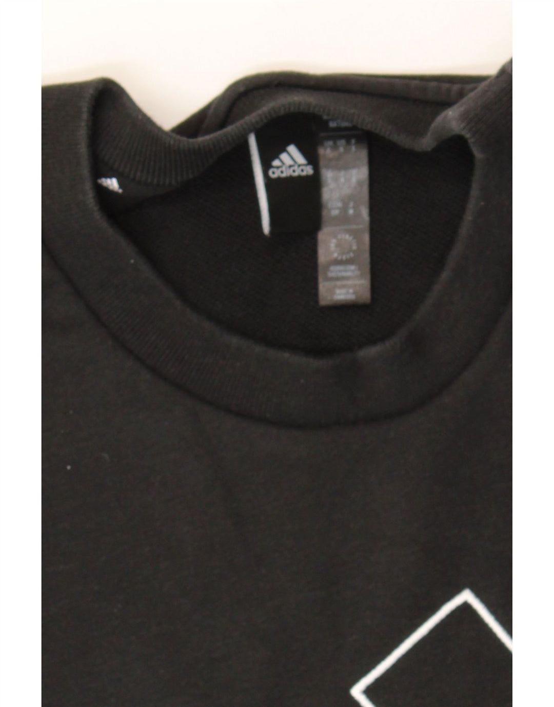 ADIDAS Mens Graphic Sweatshirt Jumper Small Black Colourblock Cotton Vintage Adidas and Second-Hand Adidas from Messina Hembry 