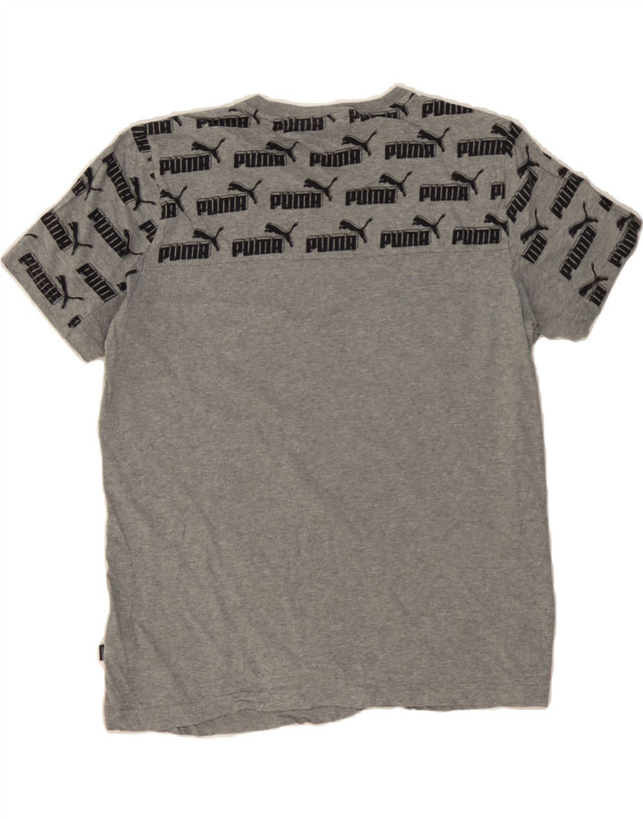 PUMA Mens Graphic T-Shirt Top Medium Grey Cotton Vintage Puma and Second-Hand Puma from Messina Hembry 