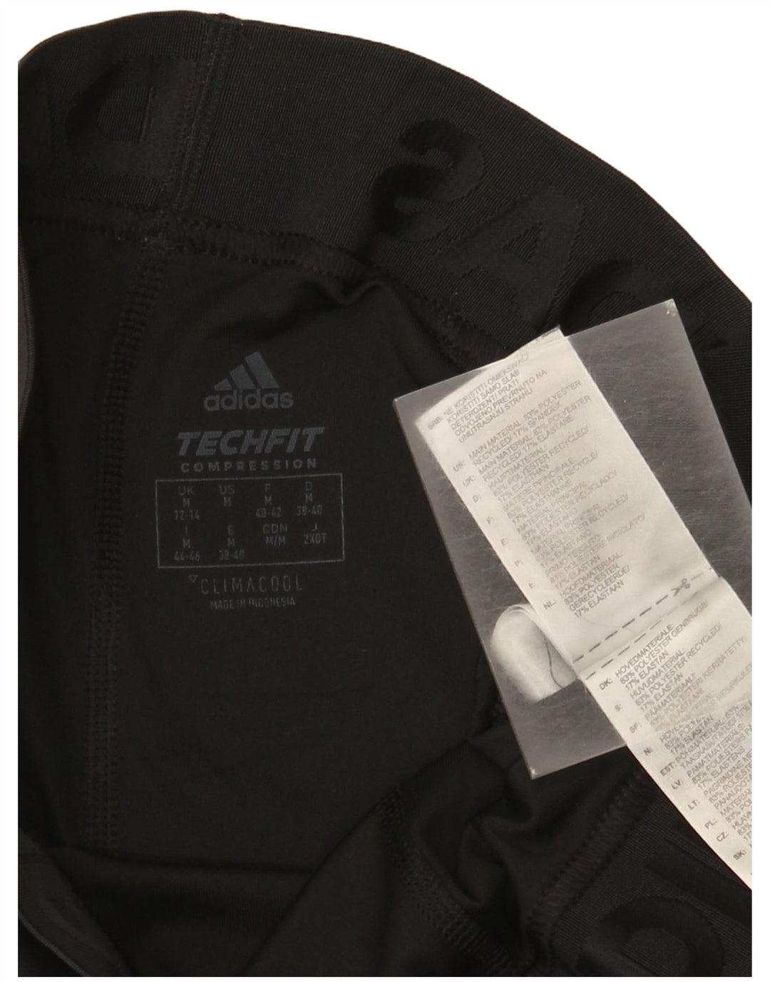 Adidas Dame Climacool Grafiske Capri Leggings UK 12/14 Medium Sort