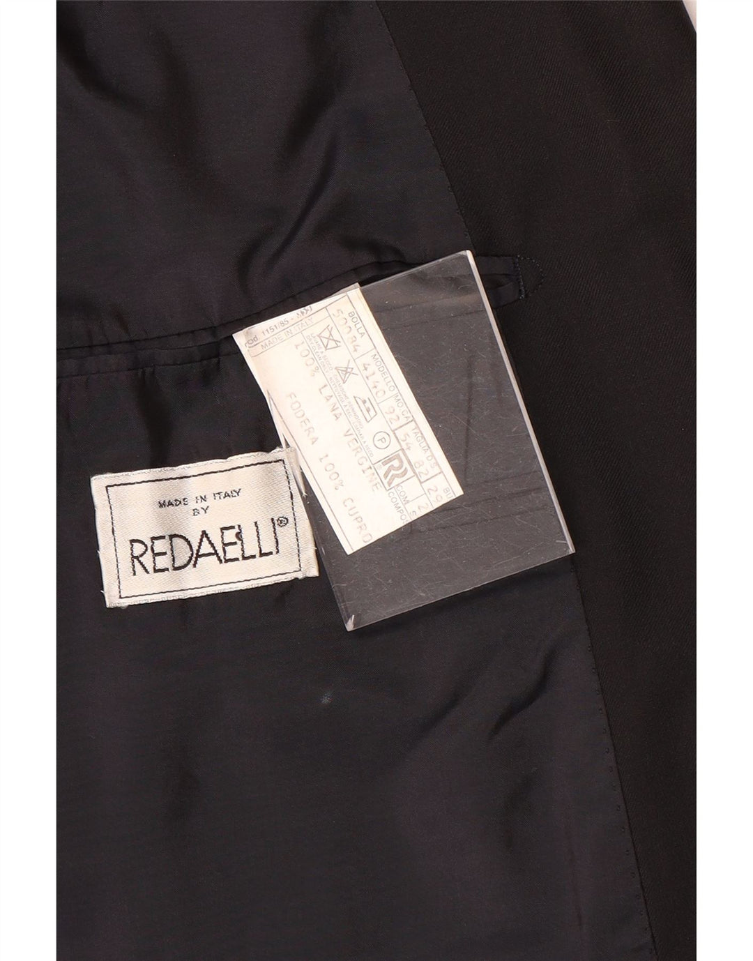 Redaelli Herre Dobbeltradet Blazerjakke IT 54 2XL Sort Uld