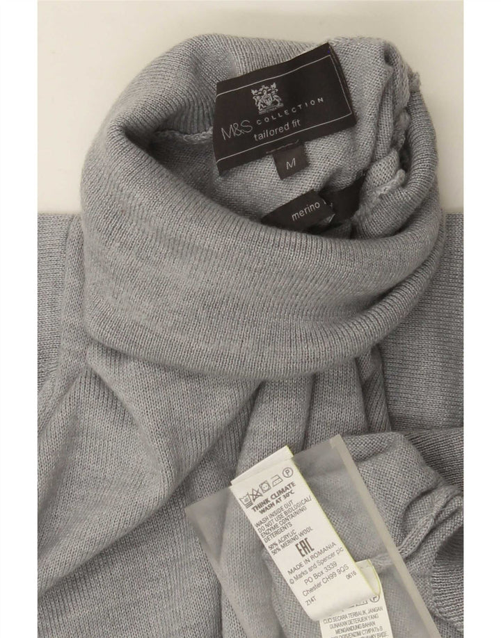 Marks & Spencer Dame Rullehals sweater UK 14 Medium Grey