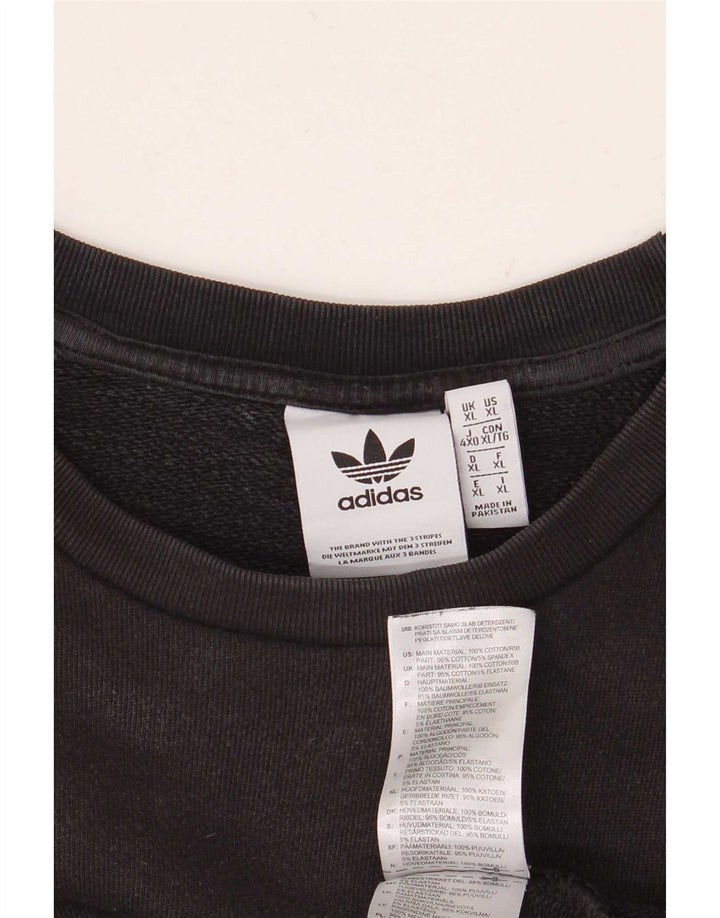 Adidas Herre Sweatshirt Jumper XL Sort Bomuld