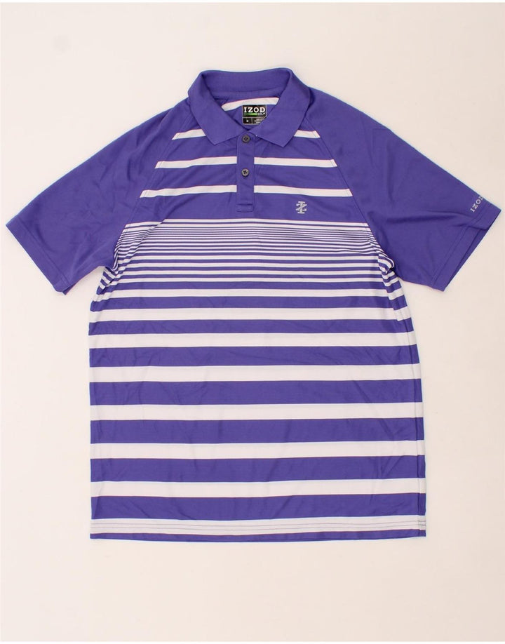 IZOD Mens Polo Shirt Medium Purple Striped Vintage Izod and Second-Hand Izod from Messina Hembry 