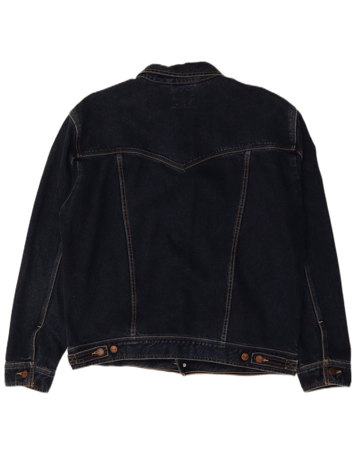 WRANGLER Herre denimjakke UK 44 2XL Marineblå Bomuld