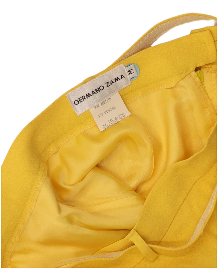 Germano Zama Dame A-Line nederdel Medium W28 Gul Acetat