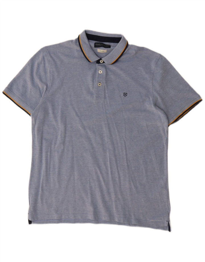 Jack & Jones herre poloskjorte 2XL blå bomuld