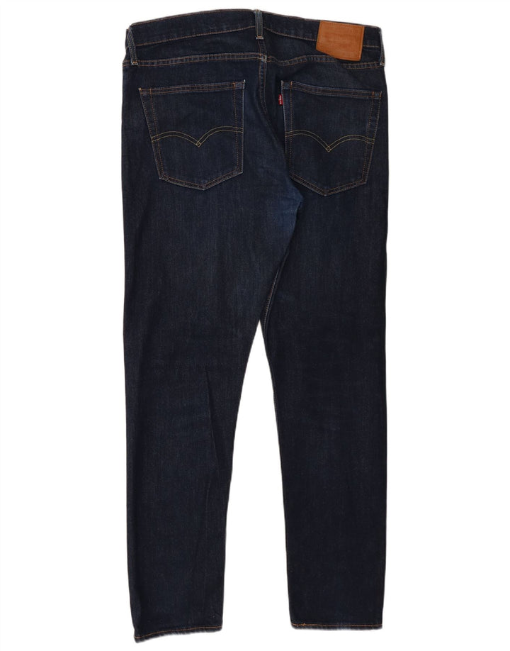 Levi's Herre 512 Slim Fit Tapered Jeans W36 L32 Marineblå Bomuld