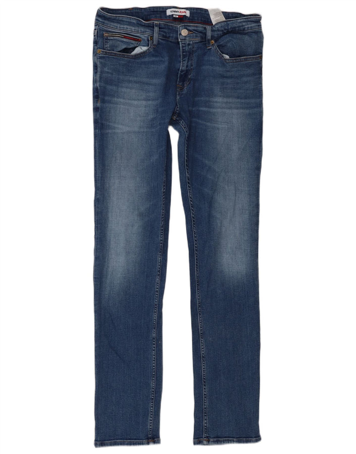 Tommy Hilfiger Herre Slim Jeans W34 L34 Blå Bomuld