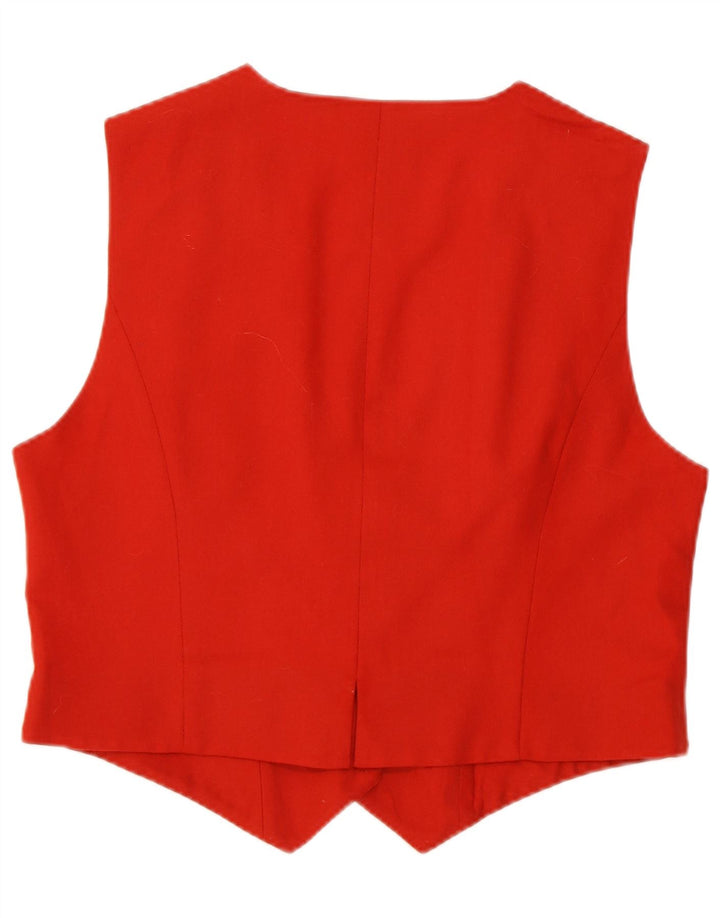 PETER HAHN Dame Crop vest UK 20 2XL Rød Blomster Jomfruuld