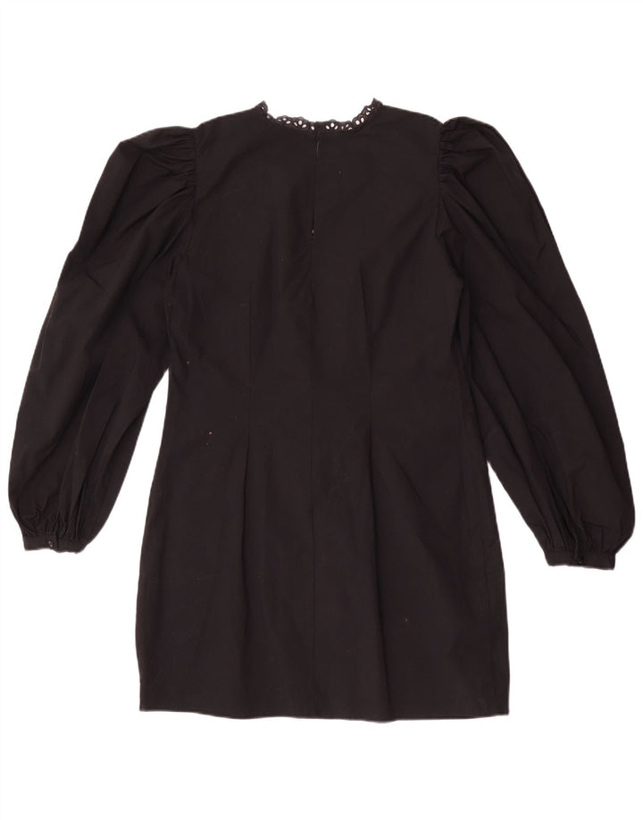 Zara Dame Langærmet Shift Dress UK 14 Large Black
