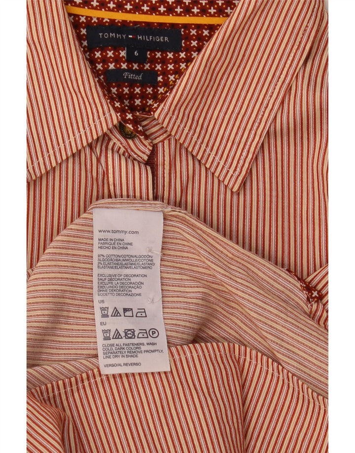 Tommy Hilfiger Dameskjorte US 6 Medium rødstribet bomuld