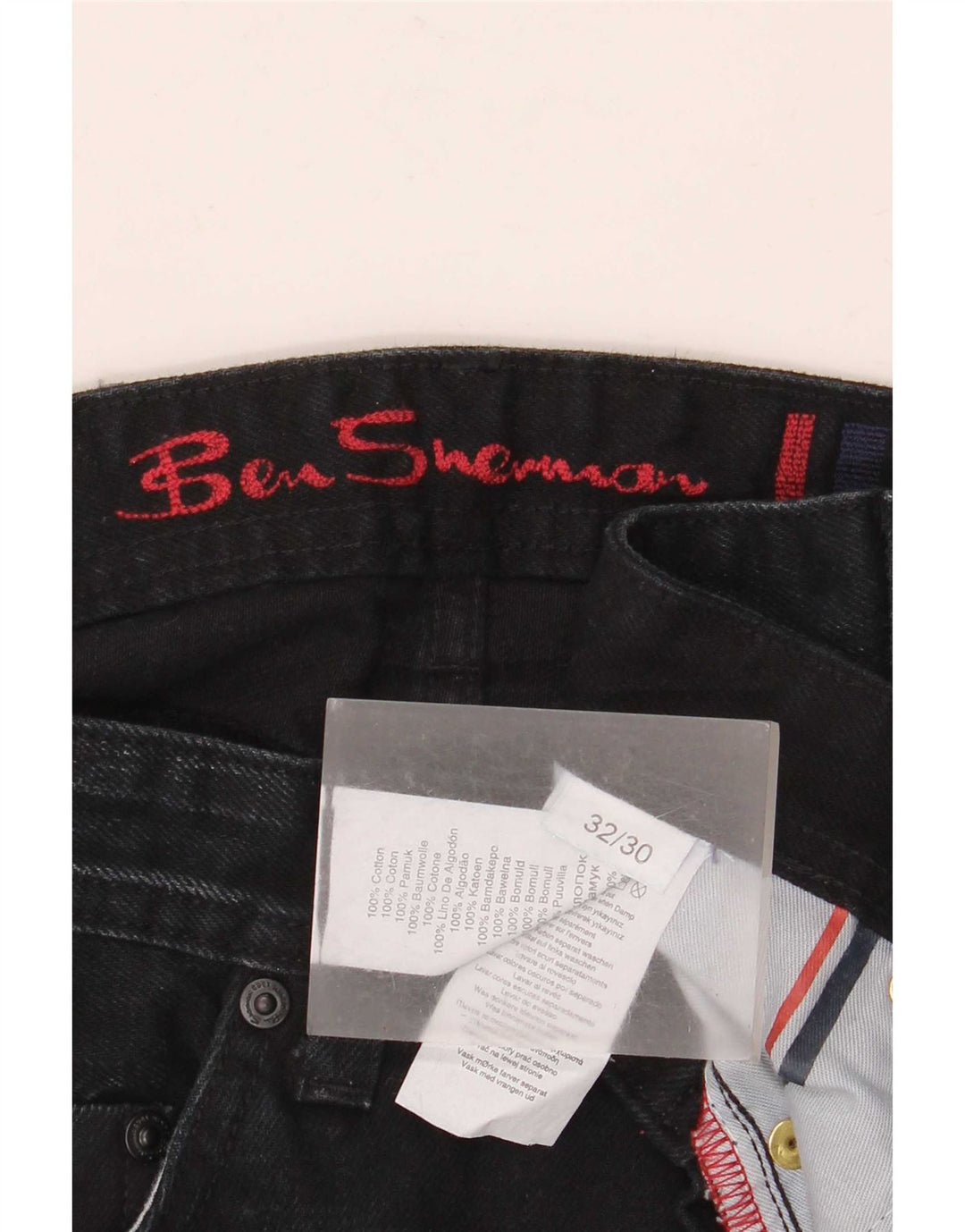 Ben Sherman Herre Bootcut Jeans W32 L30 Marineblå Bomuld